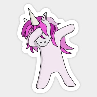 Cute Dabbling Unicorn Sticker